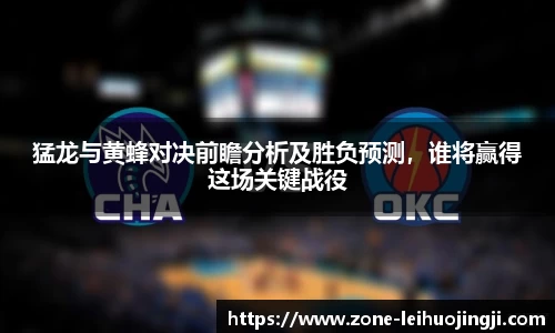 猛龙与黄蜂对决前瞻分析及胜负预测，谁将赢得这场关键战役